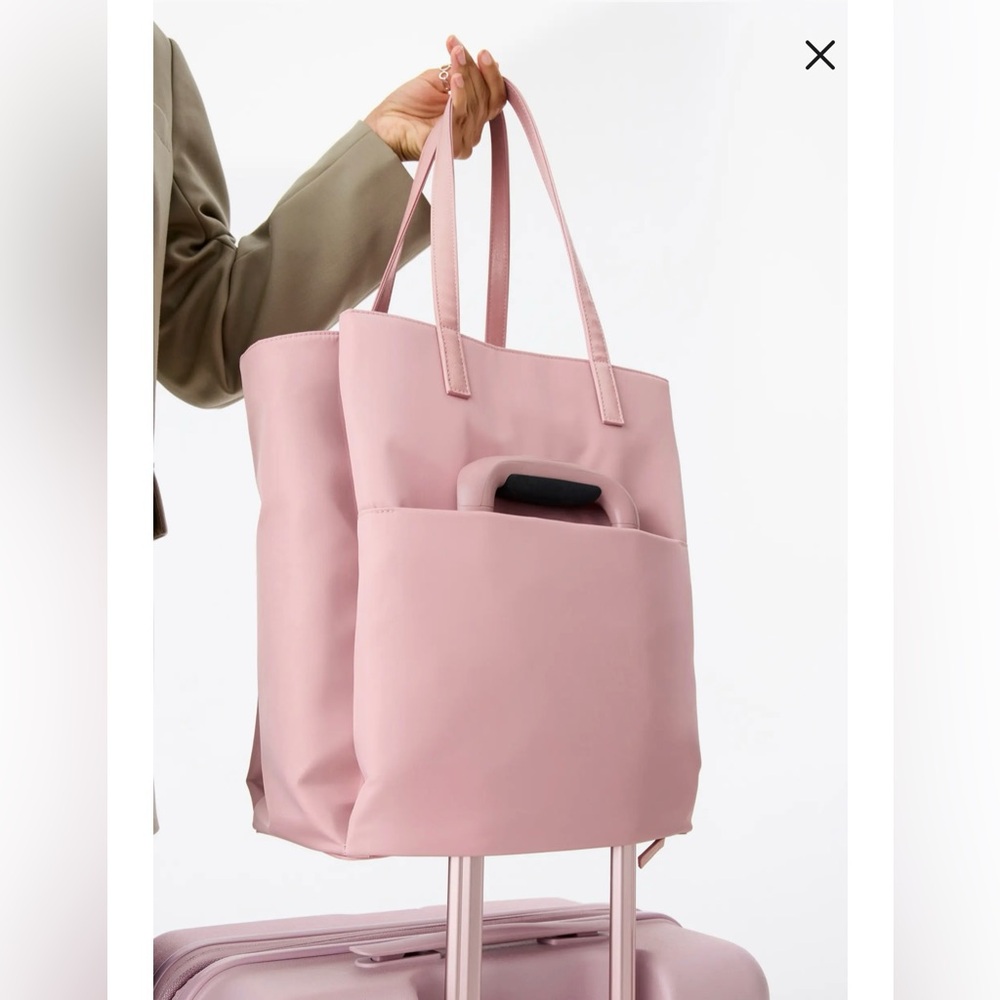 BEIS Commuter Tote Bag In Atlas Pink - Picture 16 of 16
